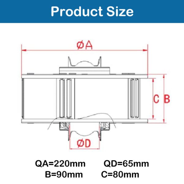 220mm Forging Iron Bearing Roller Shutter Spring Box - Image 2
