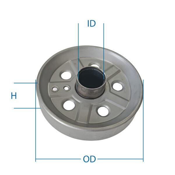 Roller Shutter Wheel 200x48mm - Galvanized Iron Nylon Core - Image 4